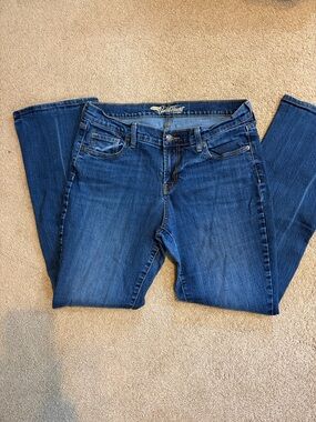 Size 12 Old Navy Sweetheart Dark Blue Boot-Cut Denim Women's Jeans GUC